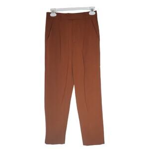 Forever21 Rust Orange Women’s Tapered High Rise Pleated Trouser Pants Size XS